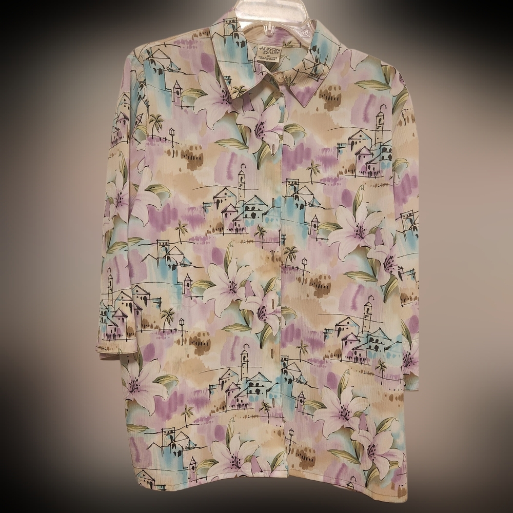 Allison Daley Multicolor Floral Blouse